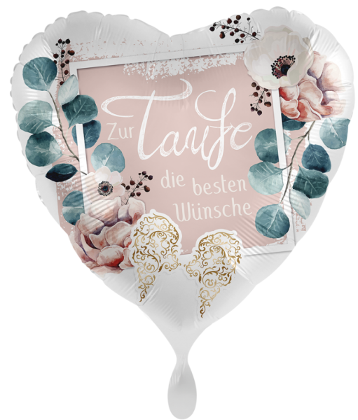 Folienballon - Zur Taufe die besten Wünsche! - ø 43cm
